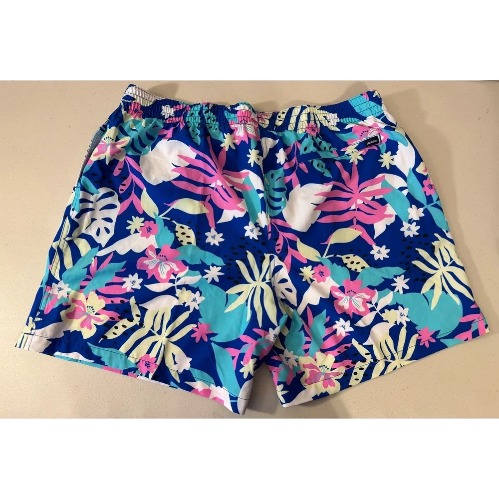 Chubbies Swim Trunks Men XXL Blue Tropical Floral‎ 5.5